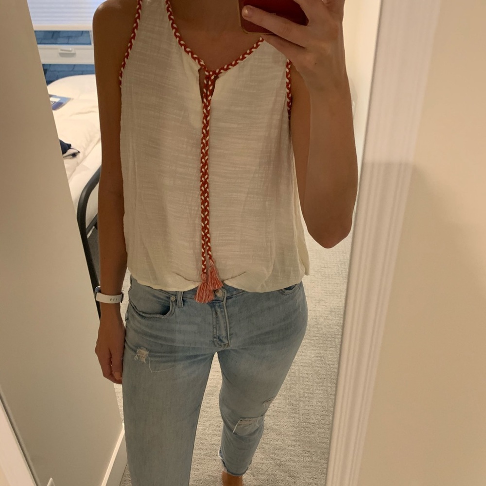 Flowy open back tank